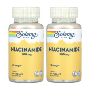 2개 세트 솔라레이 나이아신 아마이드 500mg 100캡슐 니코틴산 아미드 비타민 B3