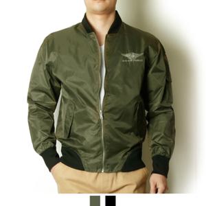 남성 캐주얼 아우터 블루종 겨울 항공 점퍼 프린팅 2COLOR