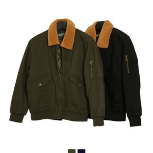 남자 항공 점퍼 털 카라 블루종 모던 캐주얼 데이트룩 2COLOR
