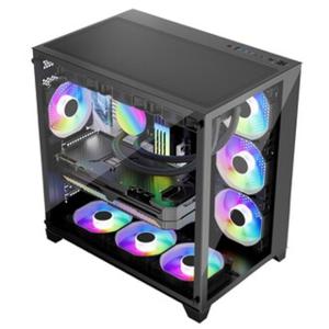 강화유리 PC 미들타워 케이스 GPU 410mm CPU쿨러155mm 블랙