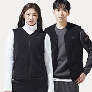 골피아 골프웨어 남여공용 V넥 플리스 조끼 GW-348 여성 여자 남성 남자 베스트