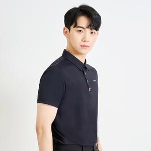 골피아 골프웨어 남성 남자 가슴포인트 반팔티셔츠 GT-3304 블랙 카라 골프옷
