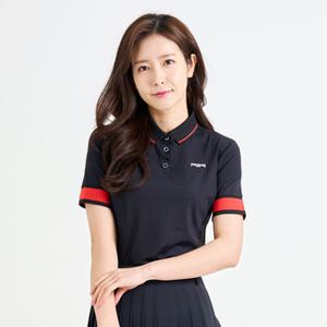 골피아 골프웨어 여성 여자골프의류 소매포인트 반팔티셔츠 GT-4287