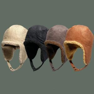 베레모 2022 INS 양면 착용 겨울 따뜻한 모피 야구 모자 귀가 달린 방한 카 여성용
