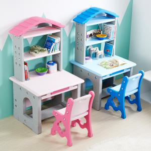 [하이지니] 하이지니프로 유아 어린이 책상 의자세트 (2color) _ 투명매트 포함
