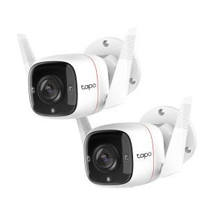 Tapo TC65 2팩 300만화소 실외 방수 CCTV 매장 가정용 적외선 무선 홈 카메라