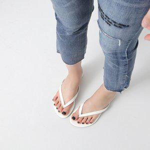여성 기본 심플 쪼리 비치룩 슬리퍼 샌들 휴양지 신발