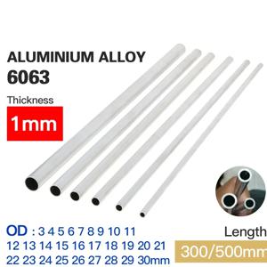 알루미늄 파이프 1mm 두께 3-30mm OD 스트레이트 300mm 500mm 긴 원형 6063 알루미늄 합금 튜브