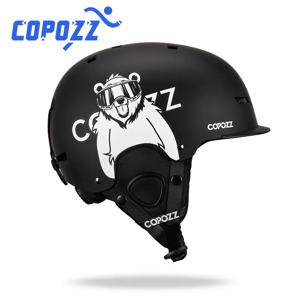 COPOZZ 새로운 스키 헬멧 만화 반 커버 충격 방지 안전 헬멧 사이클링 스키 스노우보드 스포츠 헬멧 성인과 어린이