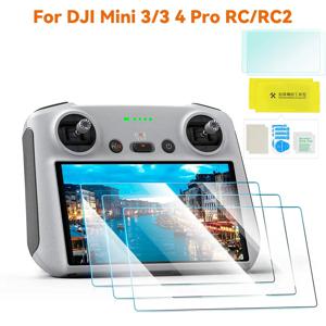 DJI 미니 3 3 프로 미니 4 프로용 HD 유리 스크린 보호 필름, 스크래치 방지 스크린 필름, RC RC 2 원격 액세서리