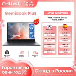 CHUWI GemiBook Plus 노트북 인텔 N100 그래픽, 냉각 선풍기 포함, 윈도우 11, 12 세대 16GB RAM, 512GB SSD, 1920x1080P, 15.6 인치