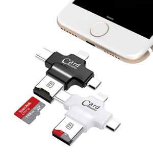 USB i-플래시 드라이브 HD 마이크로 SD/TF 메모리 카드 리더 어댑터, 아이폰 아이패드 아이팟 아이폰 5 6 7, C 타입 카드 리더기 조명