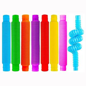 스트레스 불안 완화용 대형 팝 튜브 피젯 장난감, 어린이 성인 학습 장난감, 스트레치 튜브, 8 팩