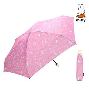 핑크  캐릭터 손잡이 자외선차단 차광 99% 암막 3단 양산 우산  MIL-2204