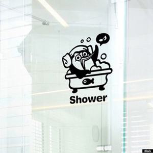 공구취급 Toilet Shower 화장실 포인트스티커 블랙 X ( 2매입 )