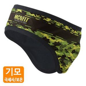 MCN 겨울 방한기모 헤어밴드/방한귀마개 카모 그린