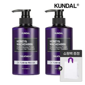 [쇼핑백증정] 쿤달 허니 앤 마카다미아 단백질 트리트먼트 페어앤프리지아 500ml x2개