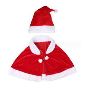 메리크리스마스 홈파티 고급형 모자+고급형 숏망토 세트 파티복 행사 이벤트 교회 어린이집