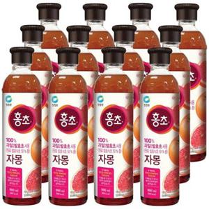 대상 청정원 홍초 자몽 900ml x 12개