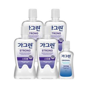 동아제약 가그린 스트롱 750ml 4개+오리지널 100ml 1개 가글[무료배송]