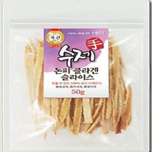 펫스토리 수제 돈피콜라겐 슬라이스 400 애견 간식 (WA2586D)