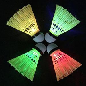야광 LED 셔틀콕 배드민턴 발광 조명 공 4P (W788EDF)