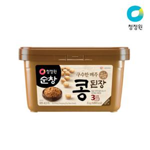 F)청정원 메주 콩된장 3kg(사각)