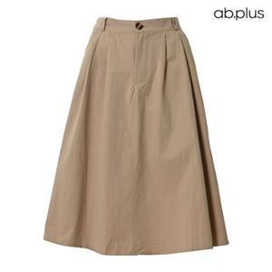 [ab.plus] 원버튼 백밴딩 A라인 스커트 (LSY5MS32A)