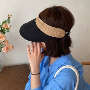 프렌치 썬캡 여성 벙거지 여름 밀짚 모자 버킷햇