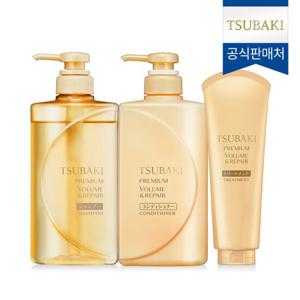 츠바키 볼륨 앤 리페어 3종 세트 + 리필 샴푸 660ml 2개