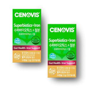 [세노비스] 수퍼바이오틱스 유산균+철분 (30캡슐/30일분) x 2개