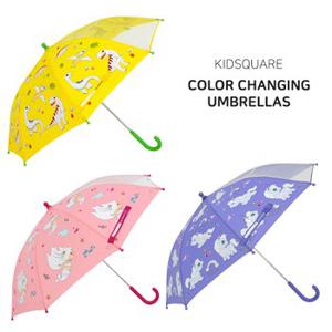 [키즈스퀘어] 유/아동 컬러 체인징 우산 - 3Type(Jurassic/Unicorn/Mermaid)