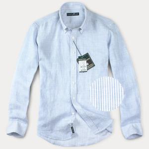 [FOREST CAMP]Linen Shirts/스트라이프 린넨셔츠/마[FCYL4153-Blue Stripe]