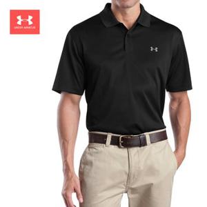 언더아머 UA 퍼포먼스 텍스처드 2.0 골프 반팔 폴로티 블랙 남성 남자 기능성 골프웨어 티셔츠 1342080-001