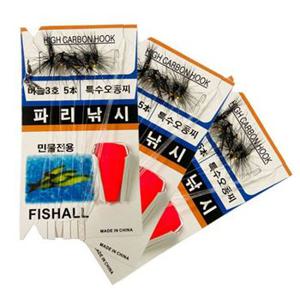 씨타임 FISHALL 특수오동찌 카고 민물 채비 피라미 X ( 4매입 )