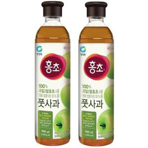 대상 청정원 홍초 풋사과 900ml x 2개