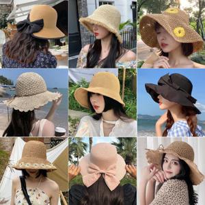 [루즈루나] (BEST 모자 모음전) 여름 여행 휴양지 라탄 밀짚 왕골 창넓은 모자