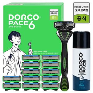 도루코 페이스6  면도기획세트 2호(면도기+면도날 총13입+폼 74ml)/6중날