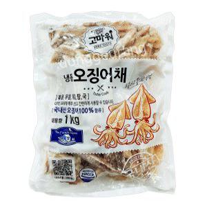 국산 냉동 손질 오징어채 1kg