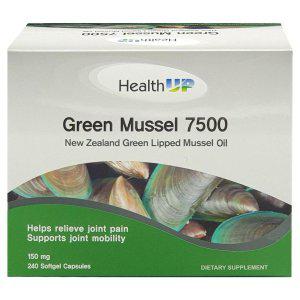 헬스업 그린머셀 7500 초록입 초록잎 초록 홍합 오일 240캡슐 (뉴질랜드) Health up Green Mussel
