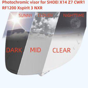 SHOEI X14 Z7 CWR1 RF1200 Xspirit3 X Spirit 3 NXR 자동 변색 안경 용 Photochromic Shield 바이저 렌즈
