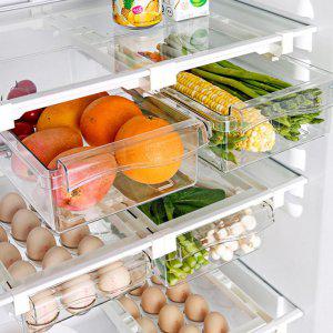 서랍형 냉장고 정리 트레이 슬라이딩 케이스 달걀 야채 보관함 레일바구니 냉장실 수납 정리대