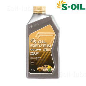 S-OIL 세븐 골드 #9 파오 PAO C3 0W40 1L FULL PAO 100%합성엔진오일
