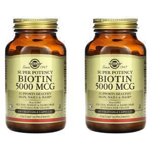 솔가 비오틴 5000mcg 100캡슐 2개 바이오틴 인 Biotin Phosphorous