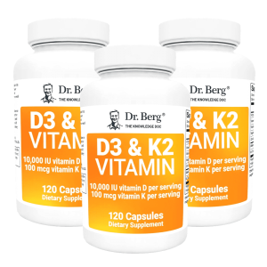Dr Berg 비타민 D3 K2 120캡슐 3개 콜레칼시페롤 MK7