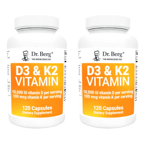 Dr Berg 비타민 D3 K2 120캡슐 2개 콜레칼시페롤 MK7