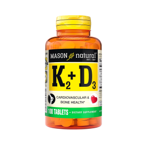 MASON NATURAL 비타민 K2 D3 100정 콜레칼시페롤 MK4