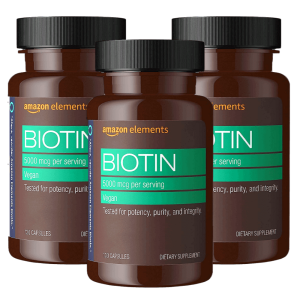 Amazon Elements 비오틴 5000mcg 130캡슐 3개 Biotin