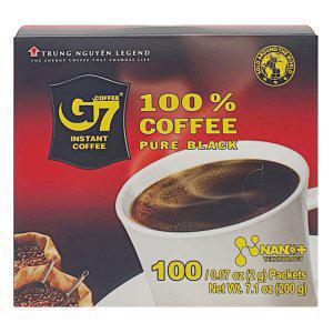 G7 베트남 퓨어블랙 커피 케이스 100T 사무실 진한 무설탕 커피믹스