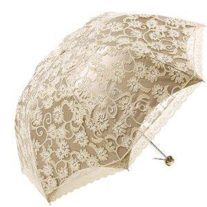 예쁜 레이스무늬양산 여성 3단접이식 휴대용 암막우산